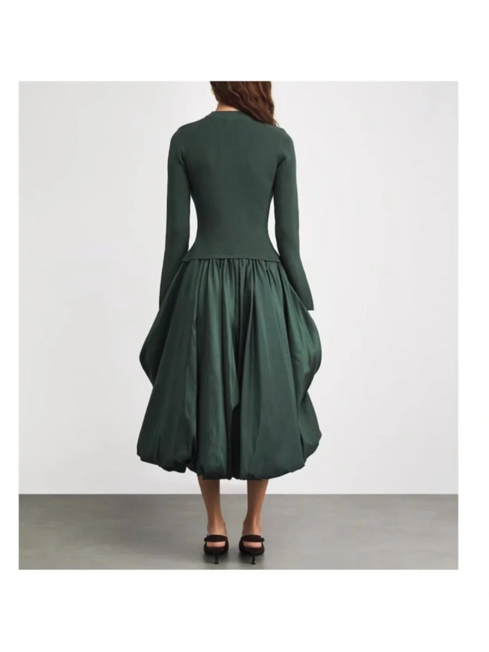 Kenlie Dress in Dark Green SIMKHAI